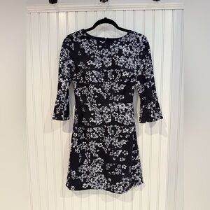 Cynthia Steffe Black and White Ruffled Tiered Sheath Dress